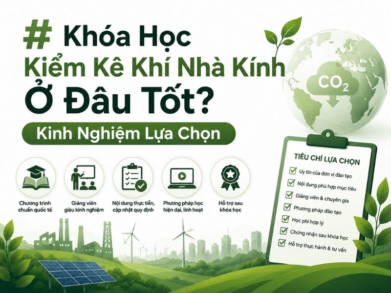 Khóa học kiểm kê khí nhà kính ở đâu tốt? So sánh các đơn vị đào tạo, mức độ thực hành và kinh nghiệm chọn chương trình phù hợp để áp dụng.