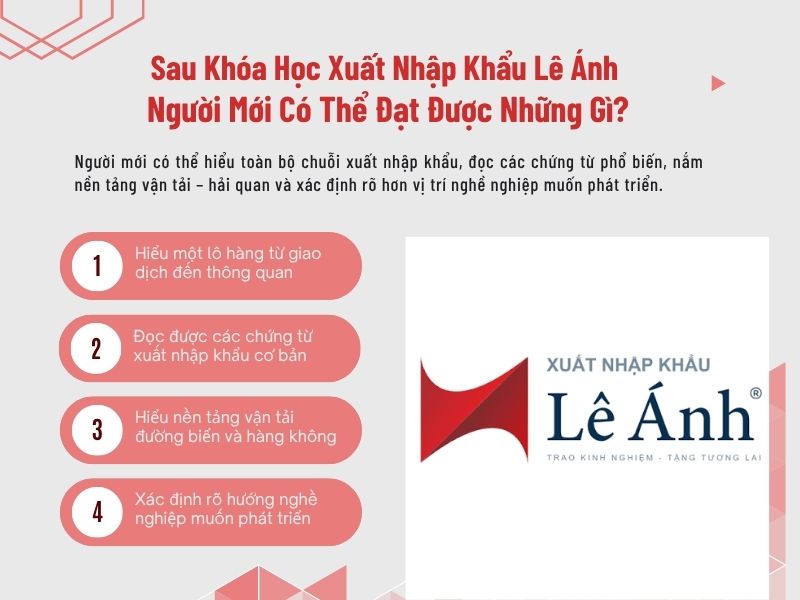 Những điều học viên nhận được khi học Xuất nhập khẩu Lê Ánh